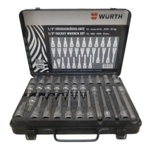 Wurth SKTWRNCH-SORT-1/2IN-TX/HEX/XZN-31PCS